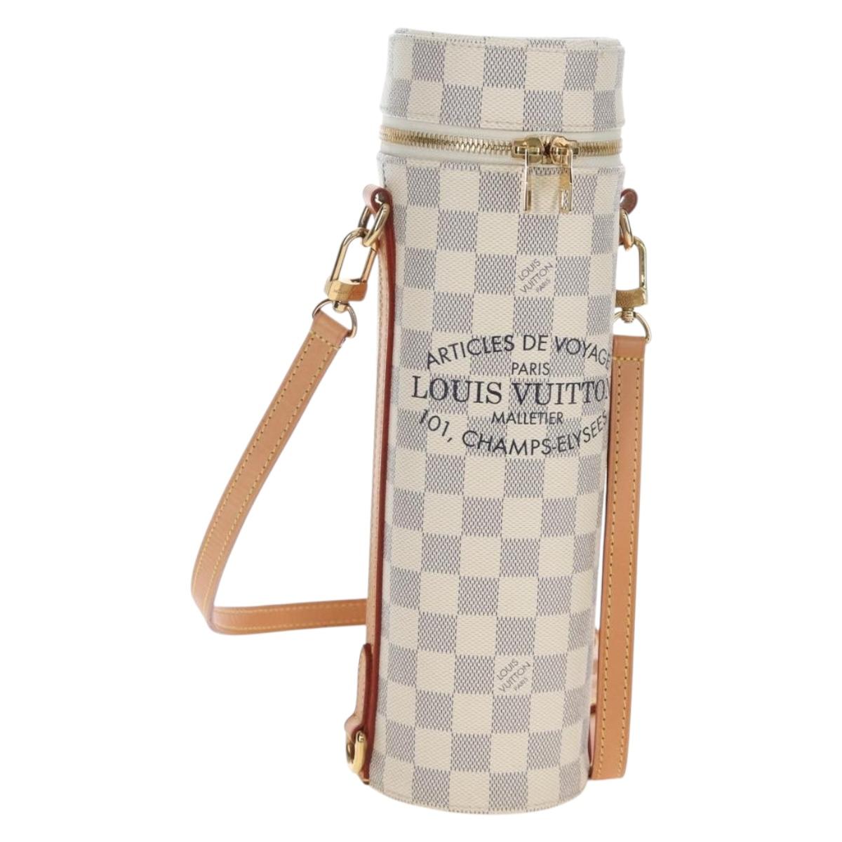LOUIS VUITTON Damier Azur Bottle Holder Porte Boutille GI0373 LV Auth LN005V