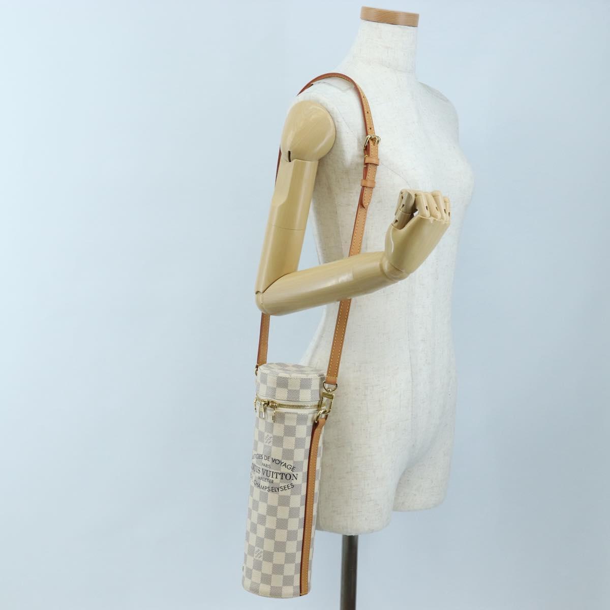 LOUIS VUITTON Damier Azur Bottle Holder Porte Boutille GI0373 LV Auth LN005V