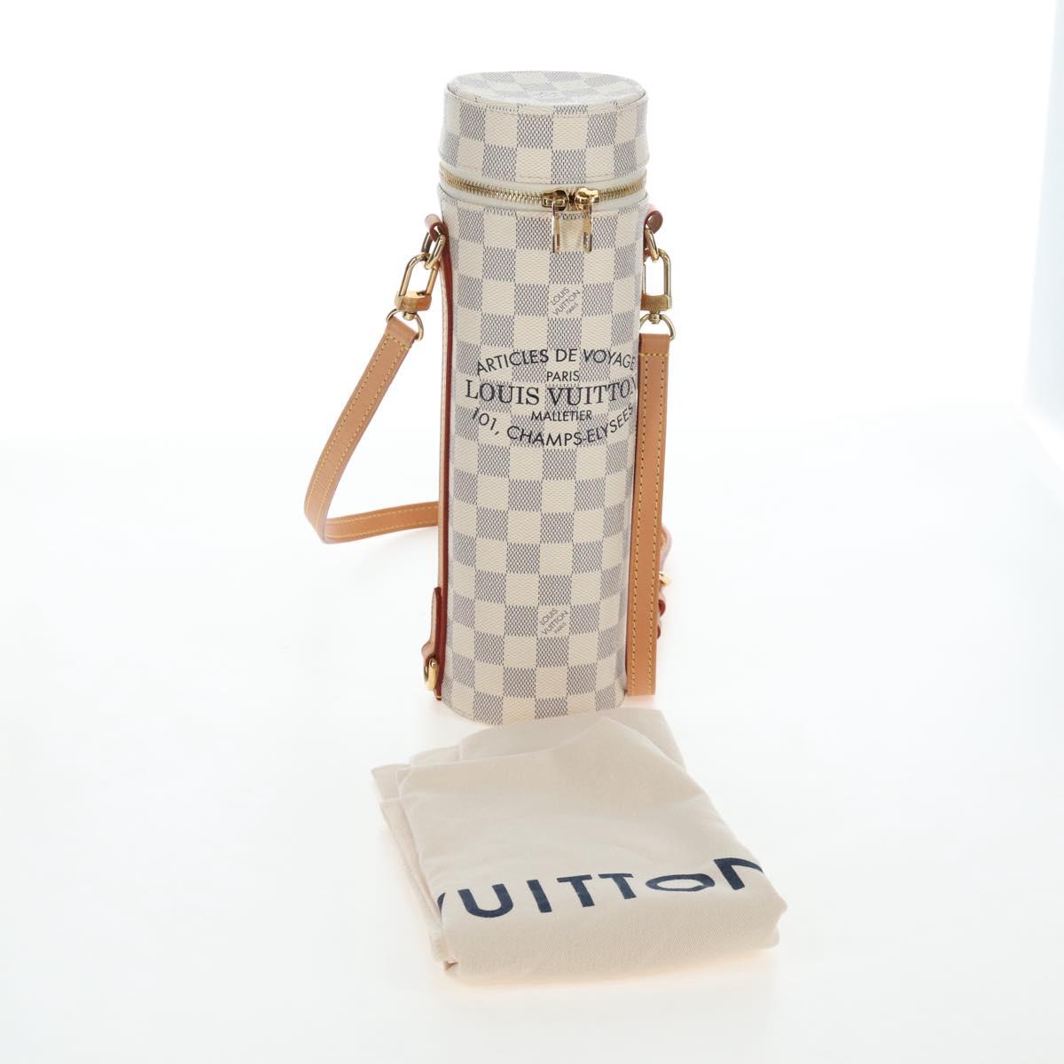 LOUIS VUITTON Damier Azur Bottle Holder Porte Boutille GI0373 LV Auth LN005V