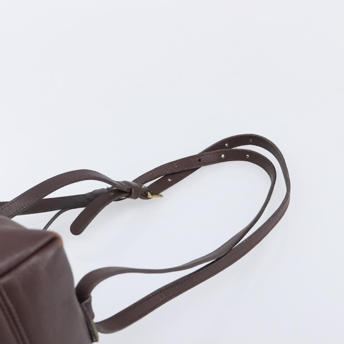 Coach Backpack Leather Brown Gold Tone Auth LN022