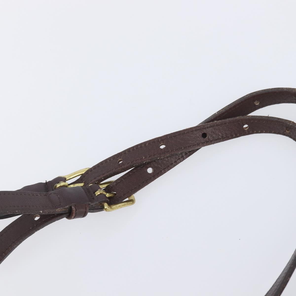 Coach Backpack Leather Brown Gold Tone Auth LN022