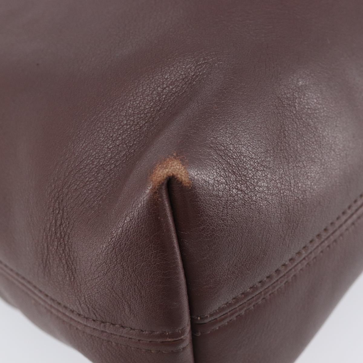 Coach Backpack Leather Brown Gold Tone Auth LN022