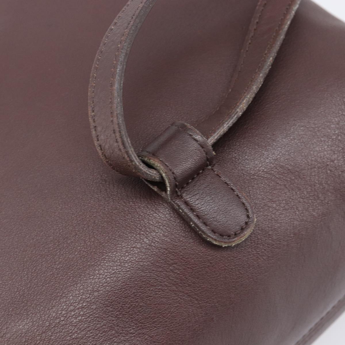 Coach Backpack Leather Brown Gold Tone Auth LN022