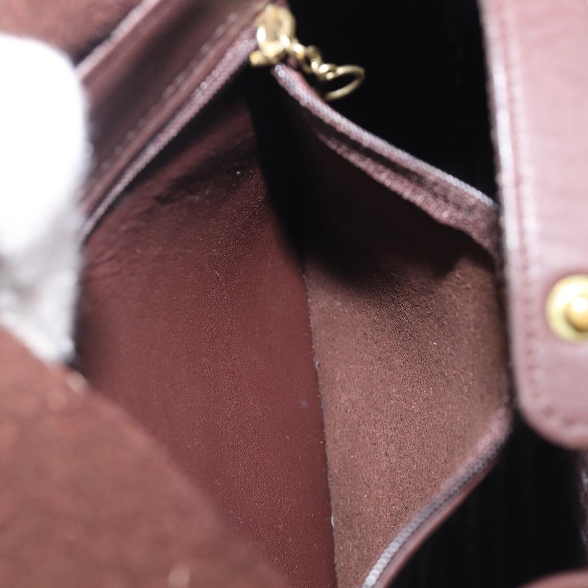 Coach Backpack Leather Brown Gold Tone Auth LN022