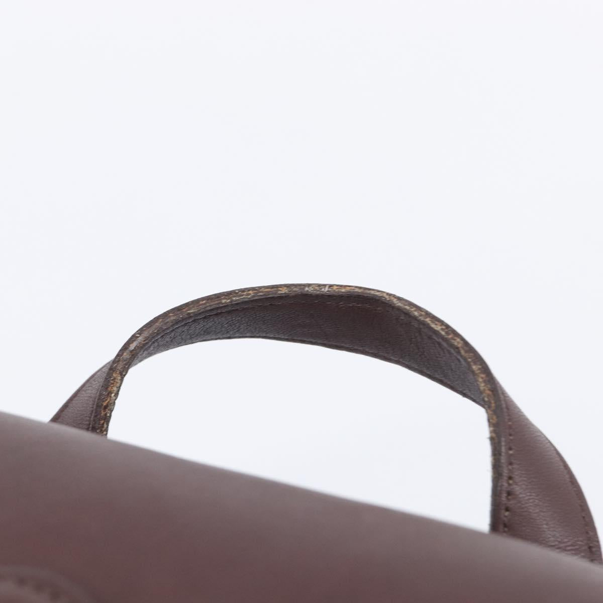 Coach Backpack Leather Brown Gold Tone Auth LN022