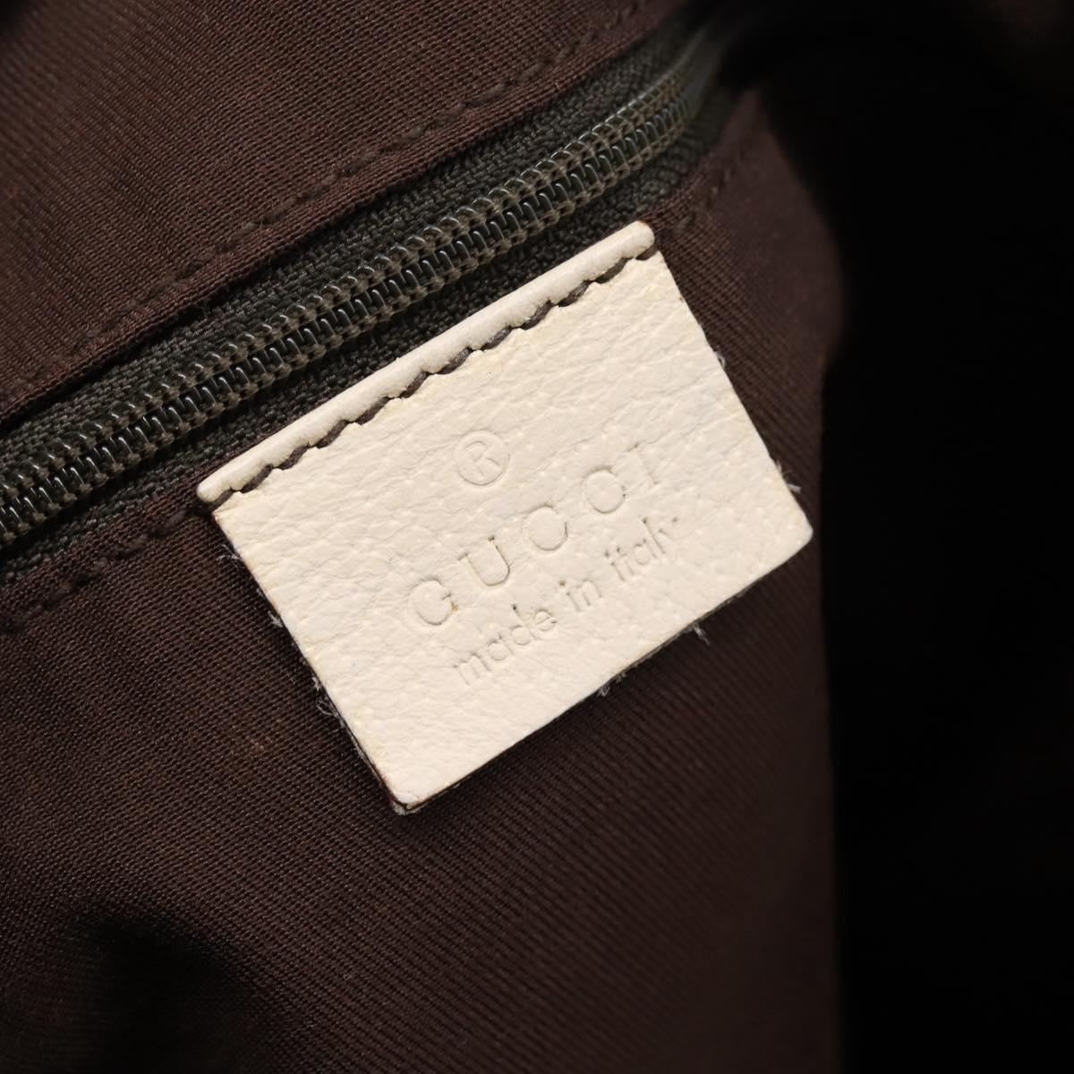 GUCCI GG Canvas Abbey Shoulder Bag Beige Gold Tone 153025 Auth LN025