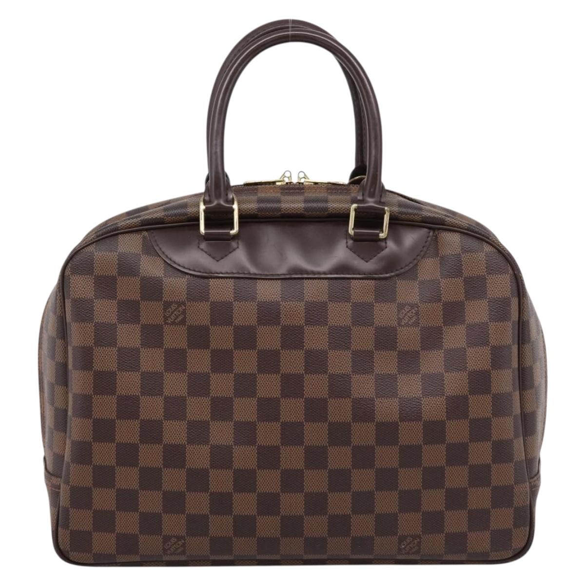 LOUIS VUITTON Damier Ebene Deauville Hand Bag SPO N47272 LV Auth LN036V