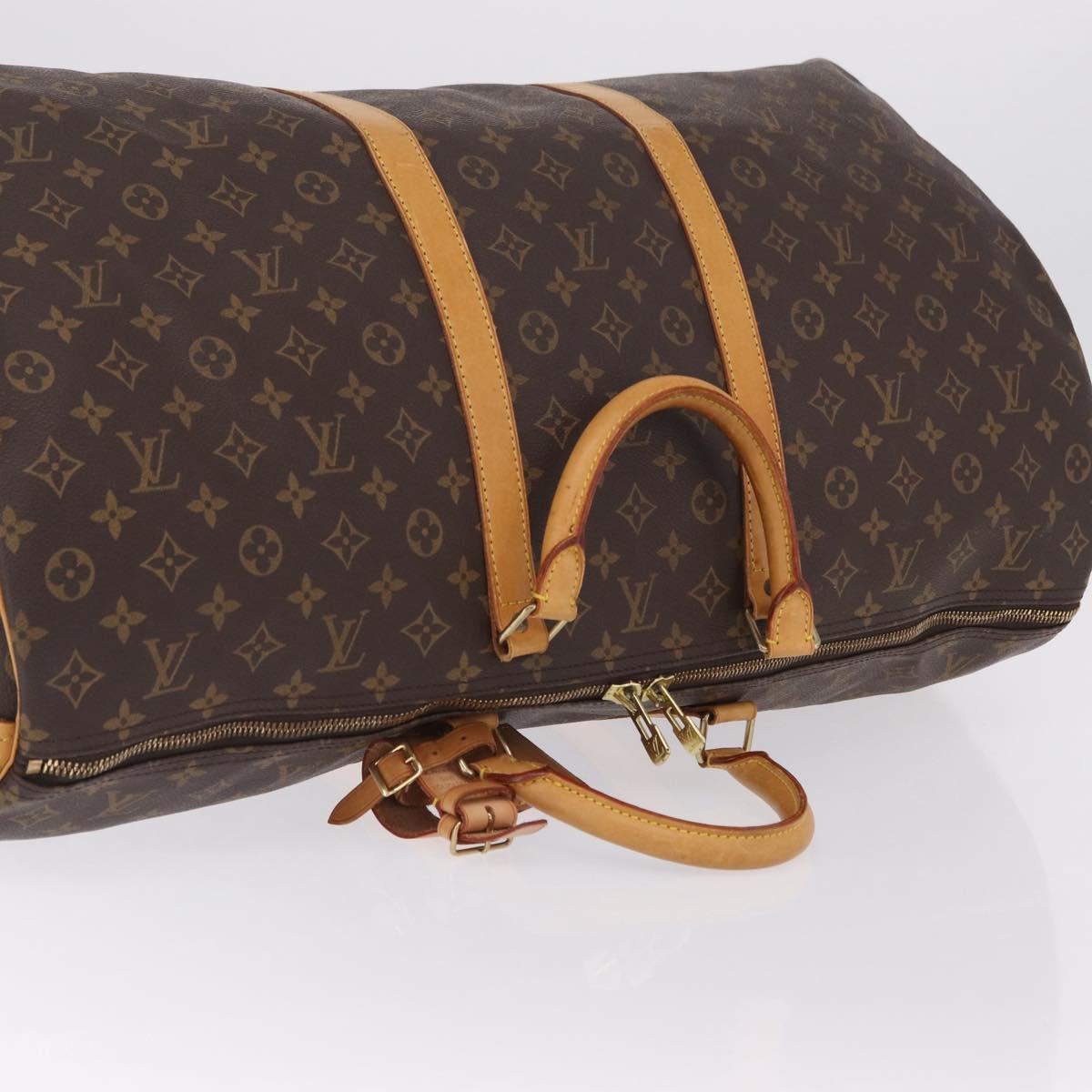 LOUIS VUITTON Monogram Keepall 60 Boston Bag M41422 LV Auth LN037A