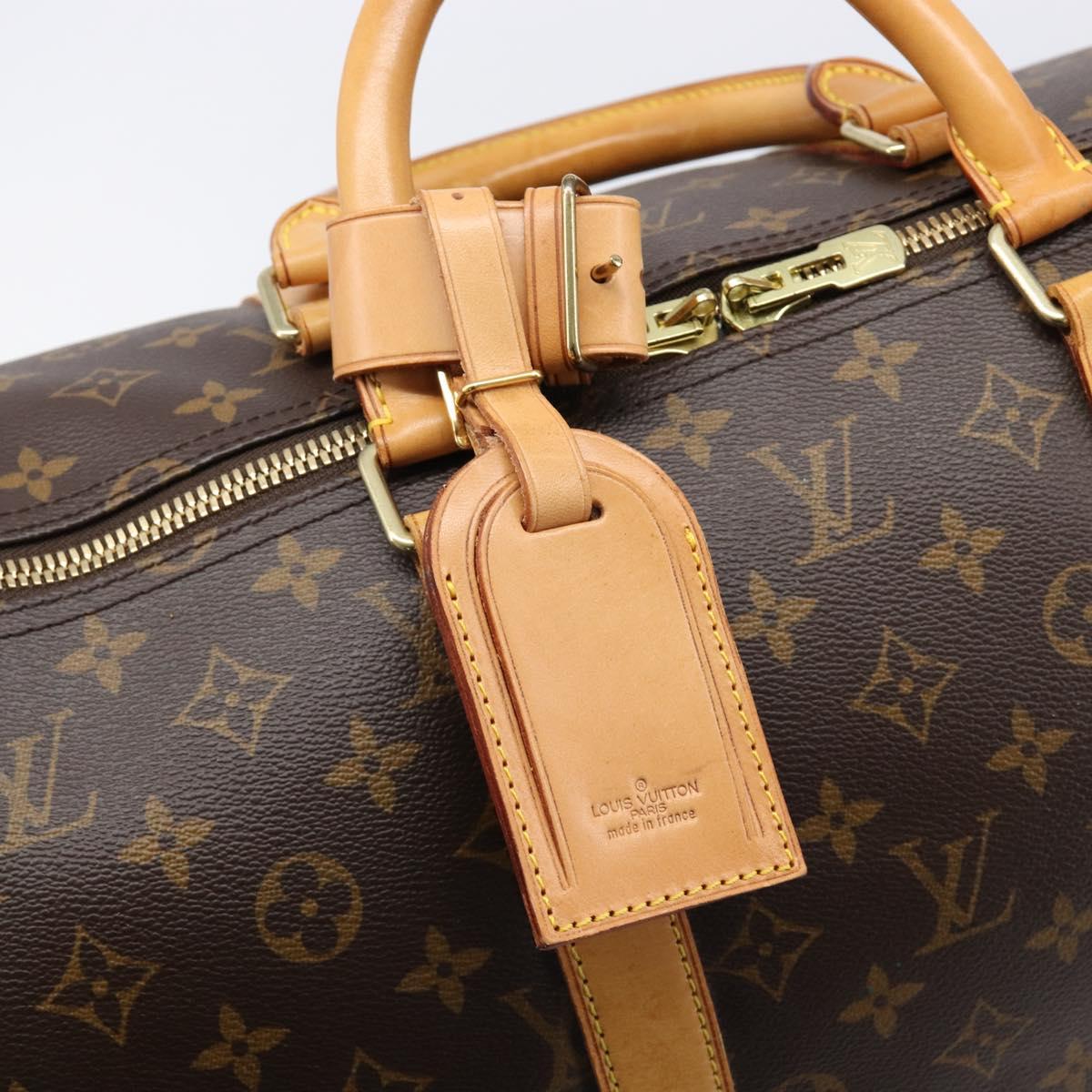LOUIS VUITTON Monogram Keepall 55 Boston Bag M41424 LV Auth LN039V