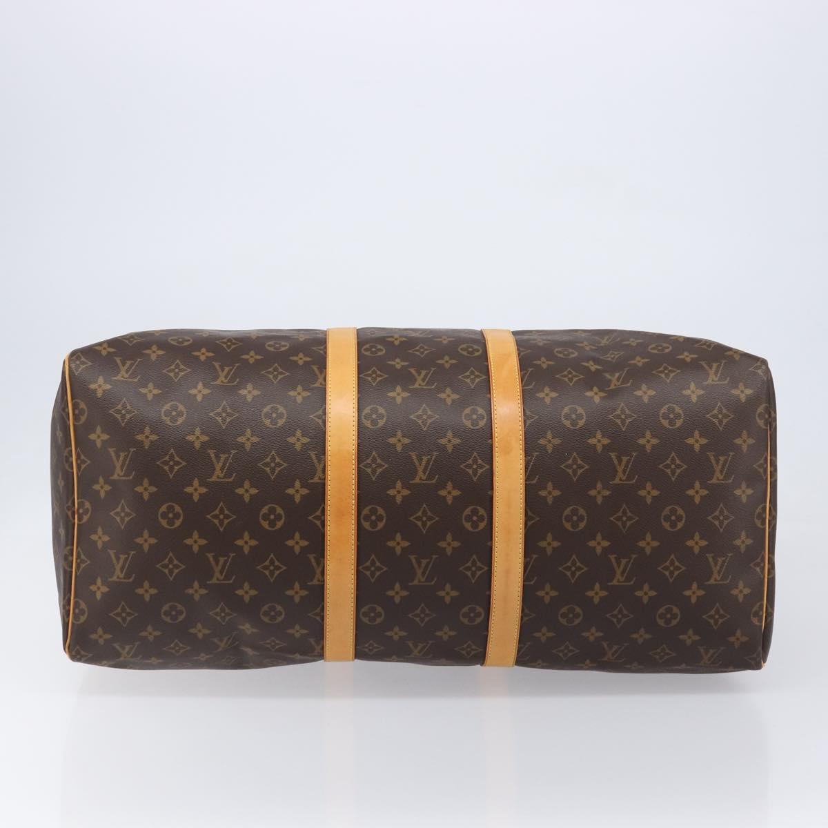LOUIS VUITTON Monogram Keepall 55 Boston Bag M41424 LV Auth LN039V