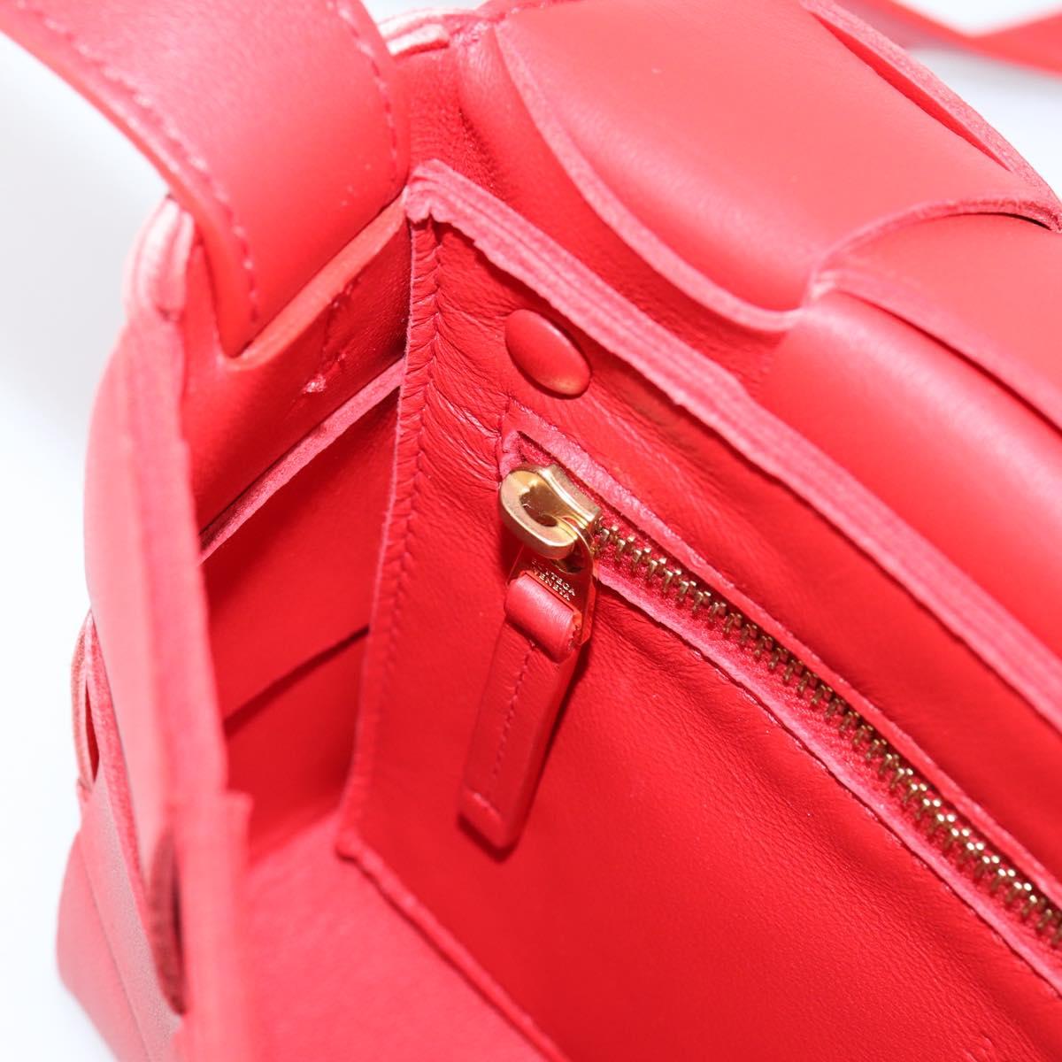 Bottega Veneta MAXI INTRECCIATO Cassette Shoulder Bag Leather Red Auth LN047V