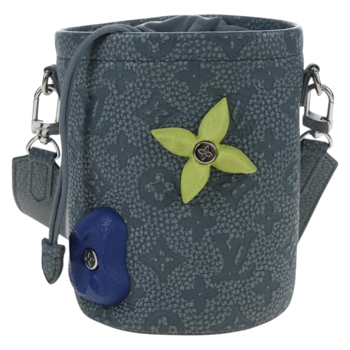 LOUIS VUITTON Taurillon Monogram Climbing Chalk Nano Bag Gray M81572 LN075SAM