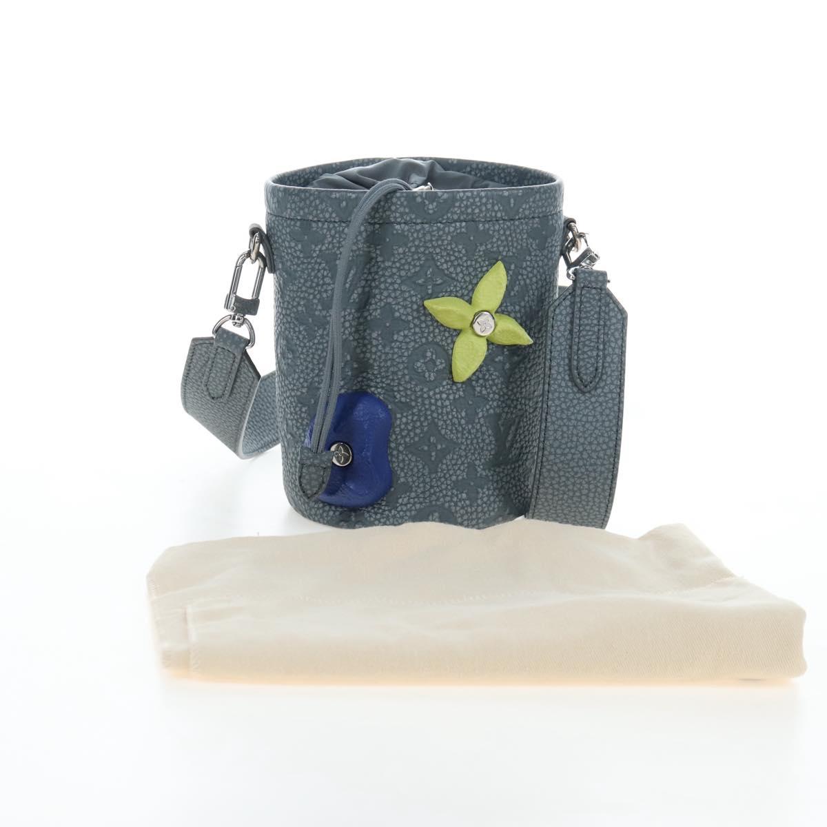 LOUIS VUITTON Taurillon Monogram Climbing Chalk Nano Bag Gray M81572 LN075SAM