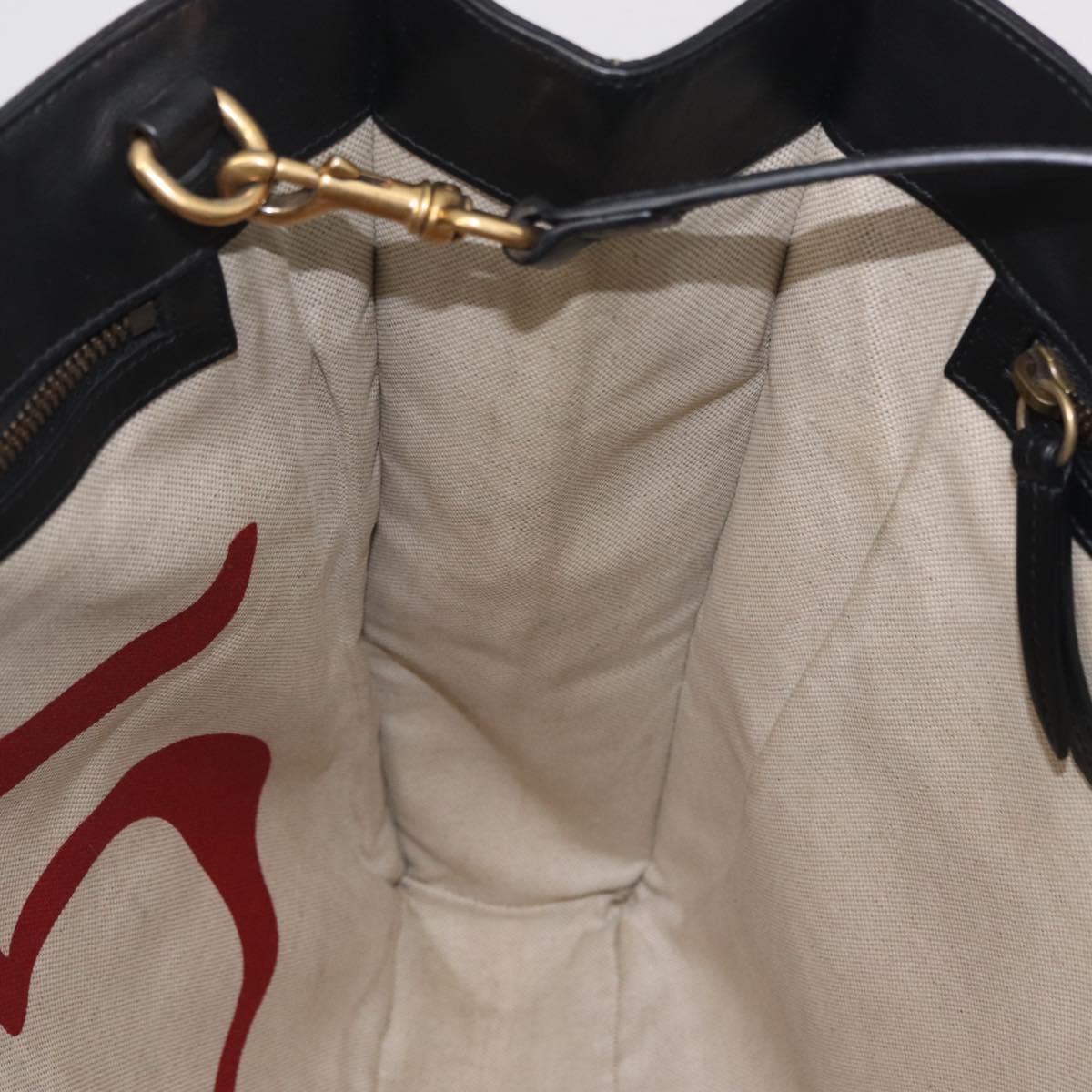 GUCCI GG Supreme Tote Bag PVC 2way Beige Gold Tone 450950 Auth LN076V