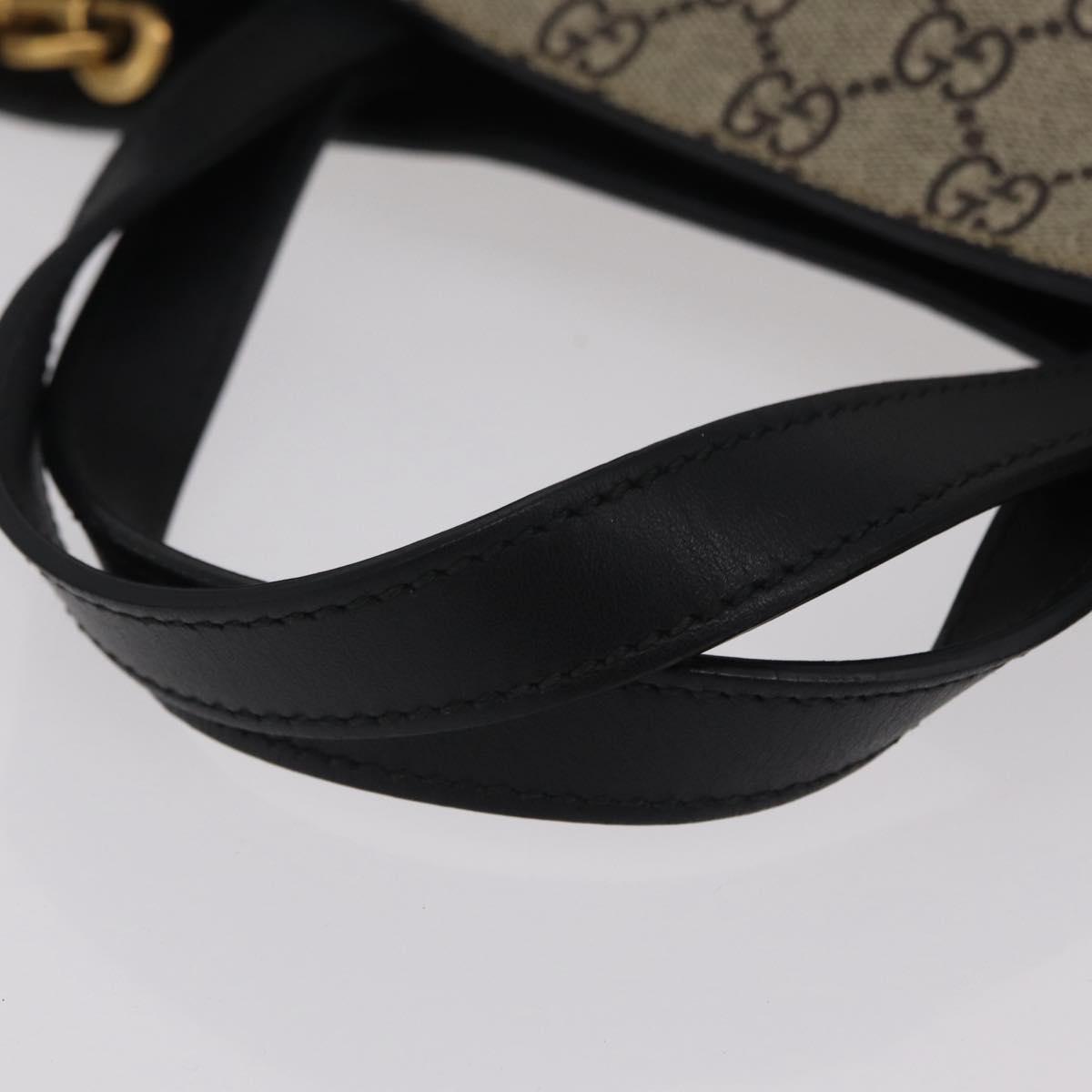 GUCCI GG Supreme Tote Bag PVC 2way Beige Gold Tone 450950 Auth LN076V