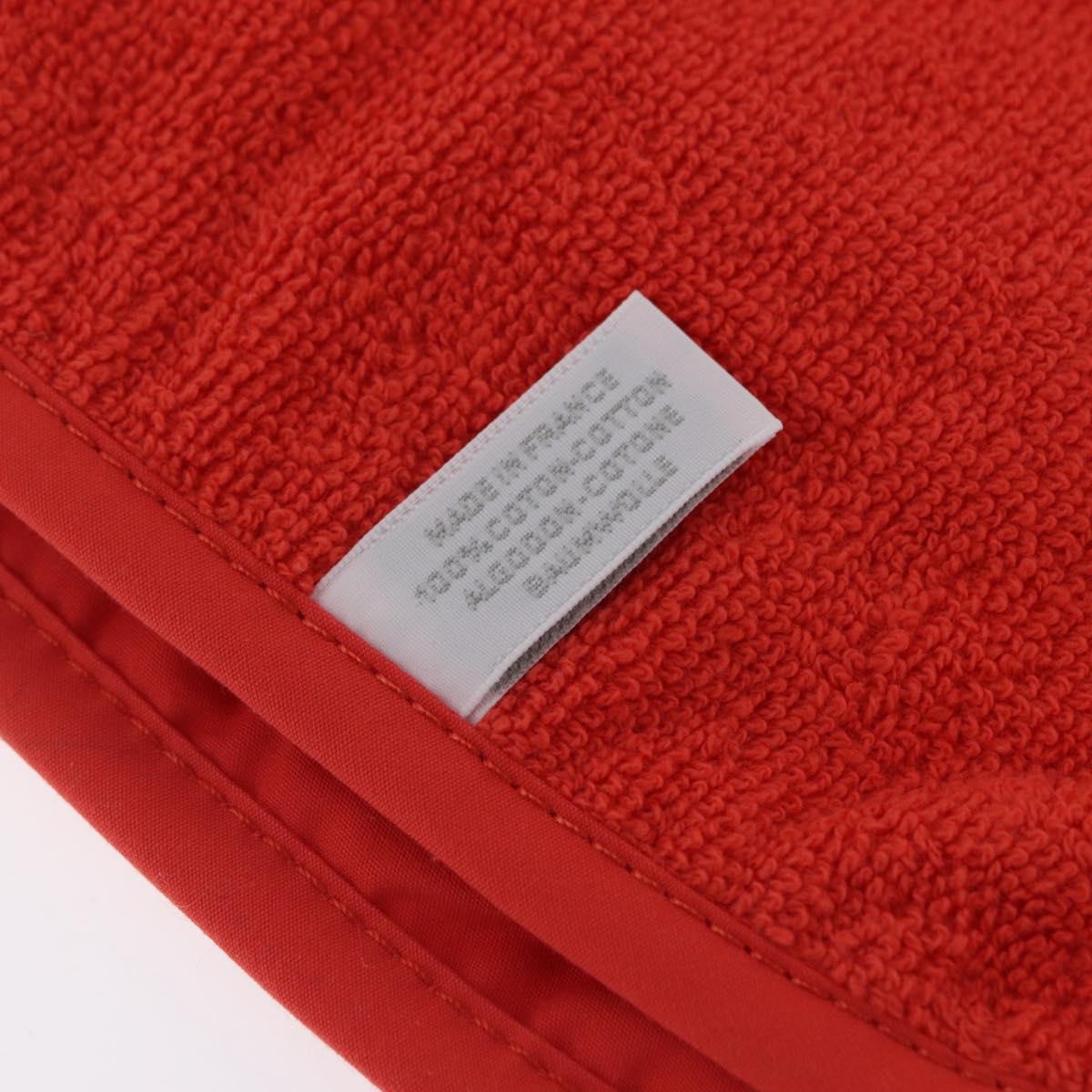 HERMES Petit Chartier Tote Bag Canvas Orange White Auth LN078V