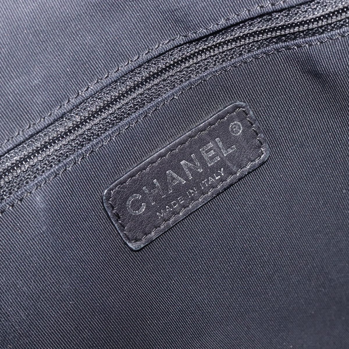 CHANEL Unlimited Shoulder Bag Nylon Silver CC Auth LN080