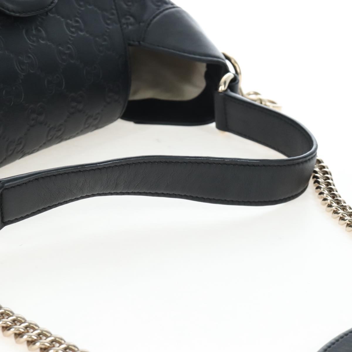 GUCCI GuccissimaGG Horsebit Chain Shoulder Bag Leather 2way 322226 Auth LN097V