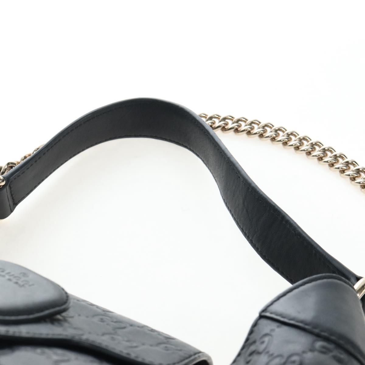 GUCCI GuccissimaGG Horsebit Chain Shoulder Bag Leather 2way 322226 Auth LN097V