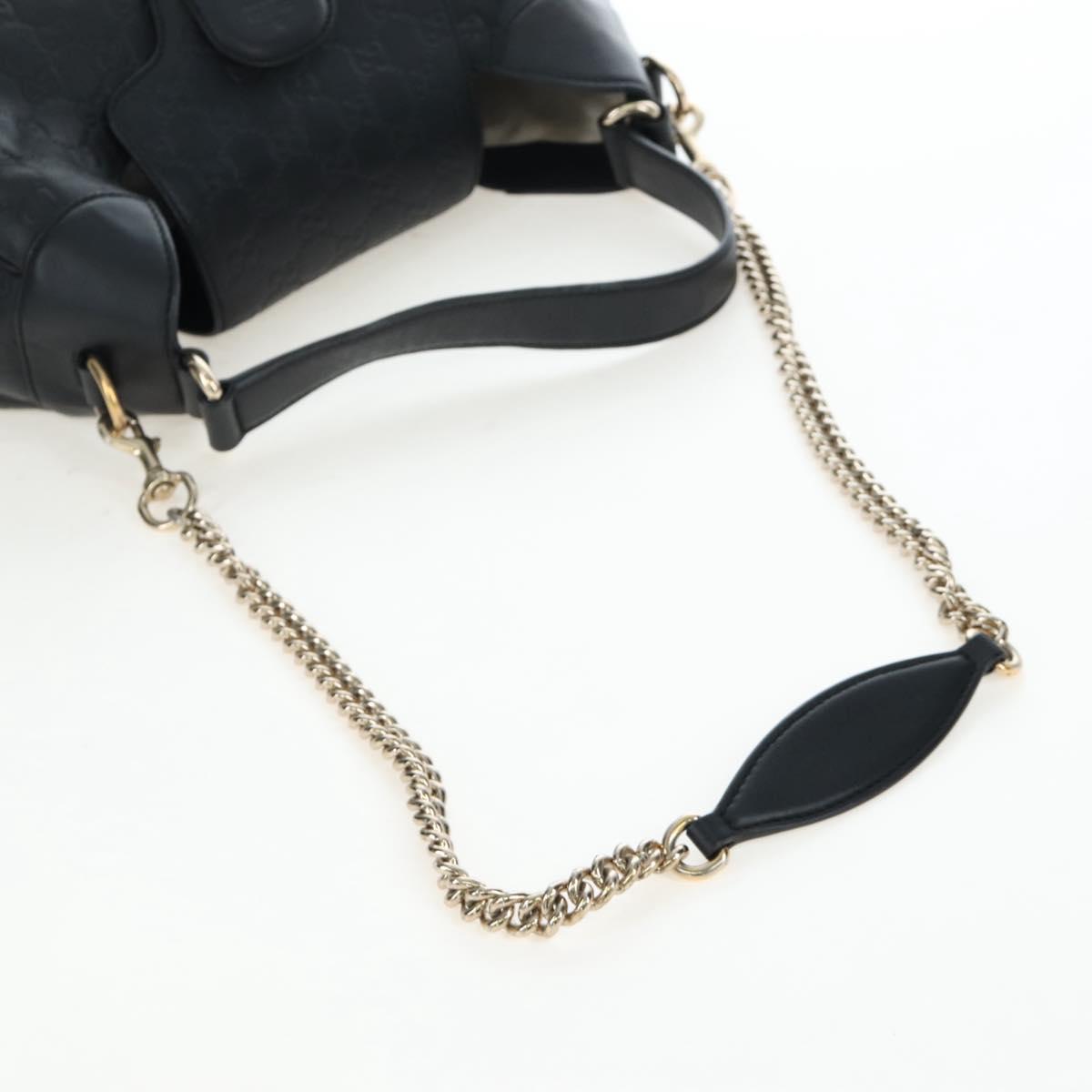 GUCCI GuccissimaGG Horsebit Chain Shoulder Bag Leather 2way 322226 Auth LN097V