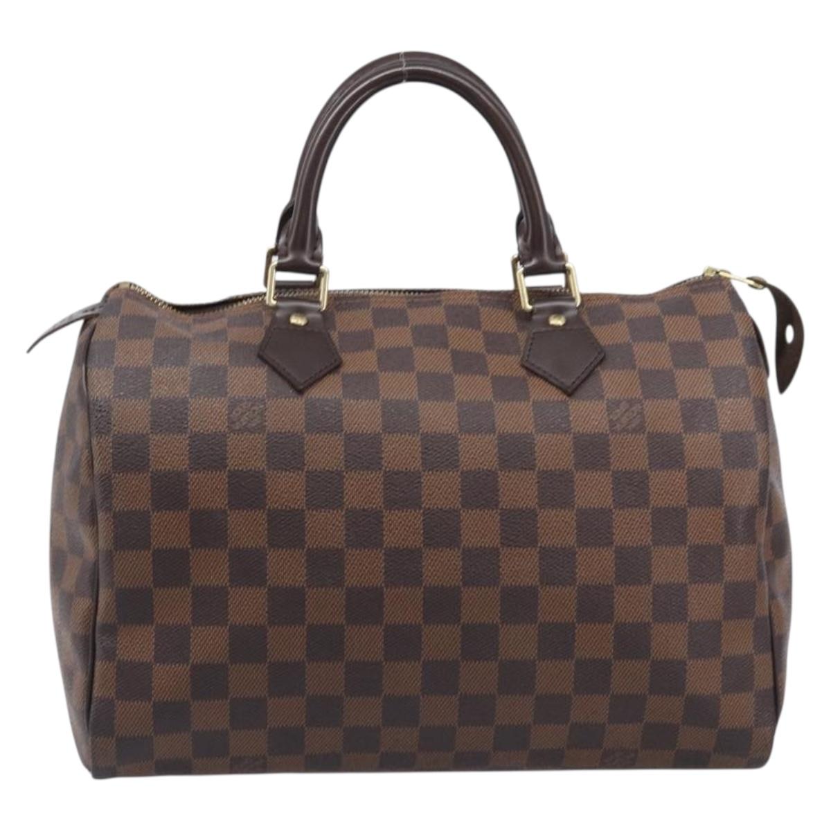 LOUIS VUITTON Damier Ebene Speedy 30 Hand Bag N41364 LV Auth LN098V