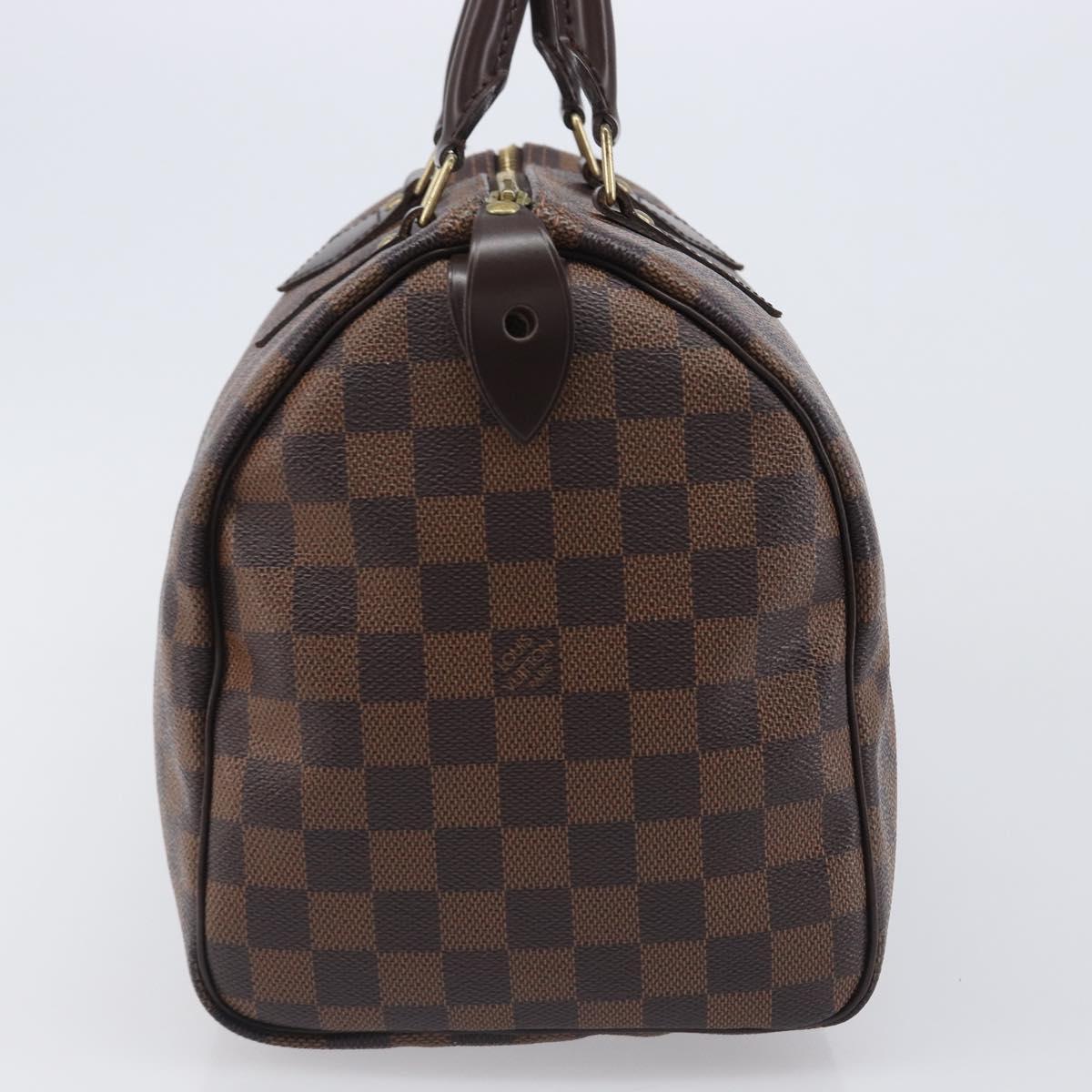 LOUIS VUITTON Damier Ebene Speedy 30 Hand Bag N41364 LV Auth LN098V