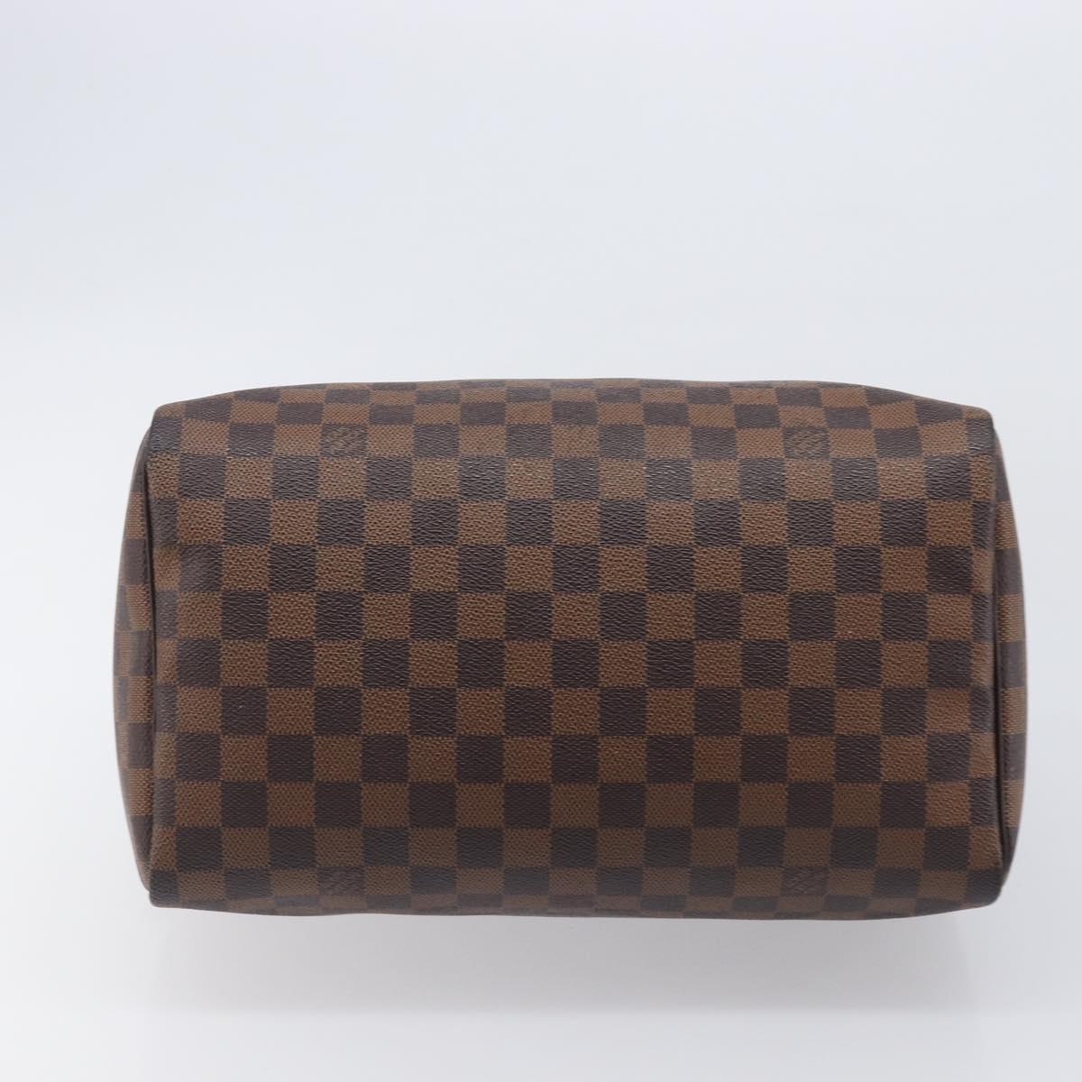 LOUIS VUITTON Damier Ebene Speedy 30 Hand Bag N41364 LV Auth LN098V