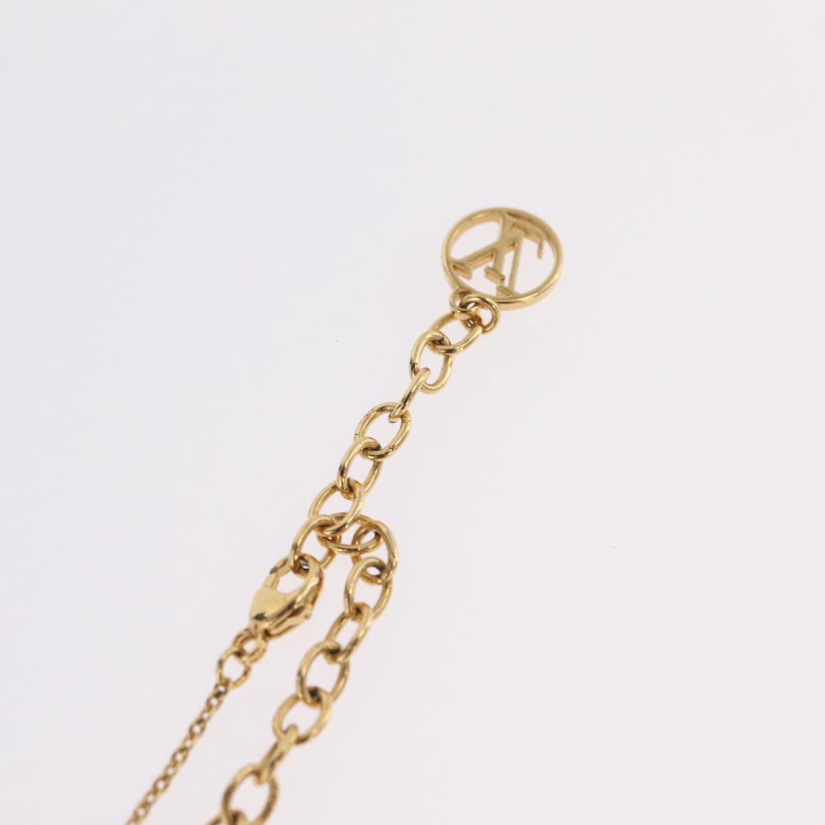 LOUIS VUITTON Collier Raydy Lucky Necklace Metal Gold Tone M64713 LV Auth LN103V