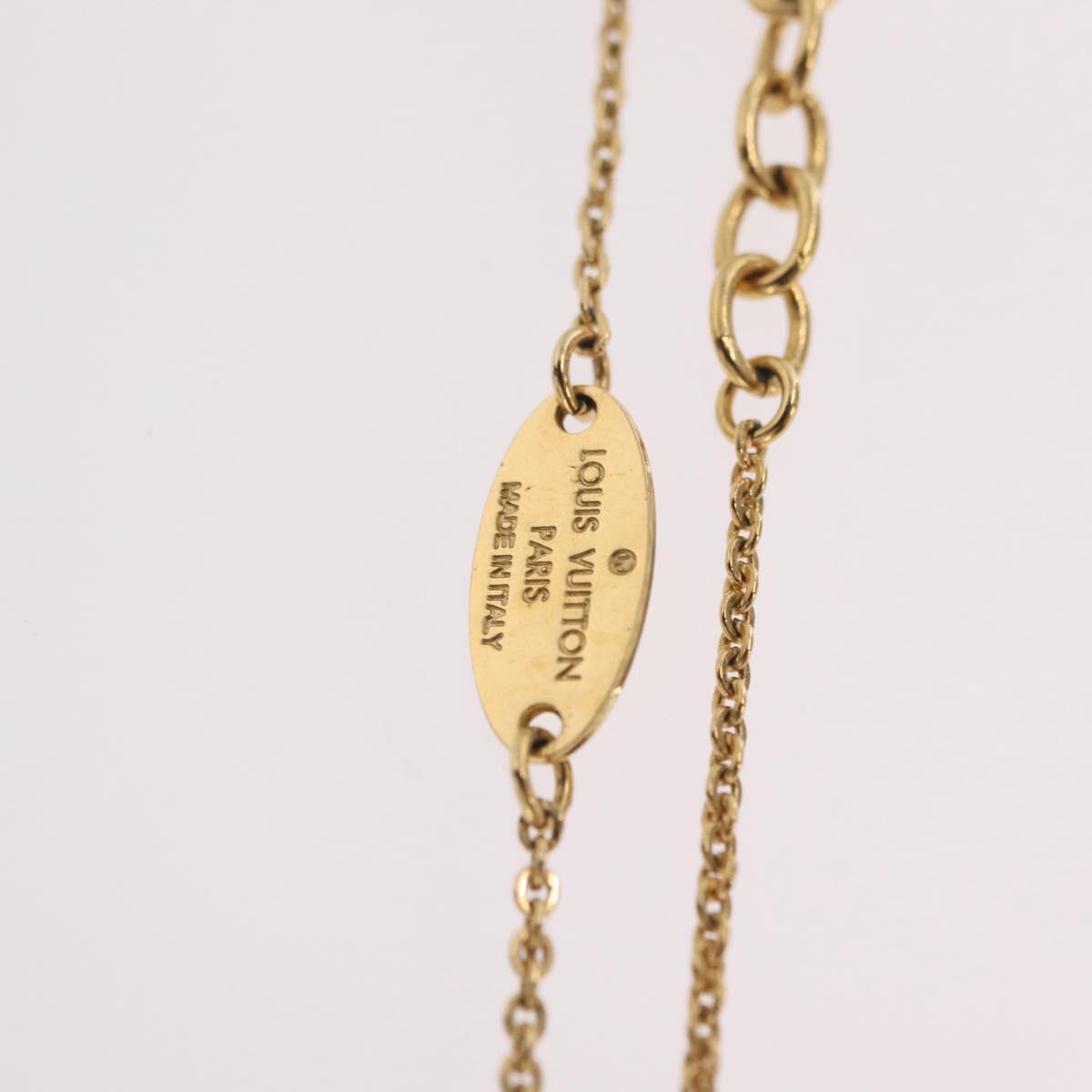 LOUIS VUITTON Collier Raydy Lucky Necklace Metal Gold Tone M64713 LV Auth LN103V