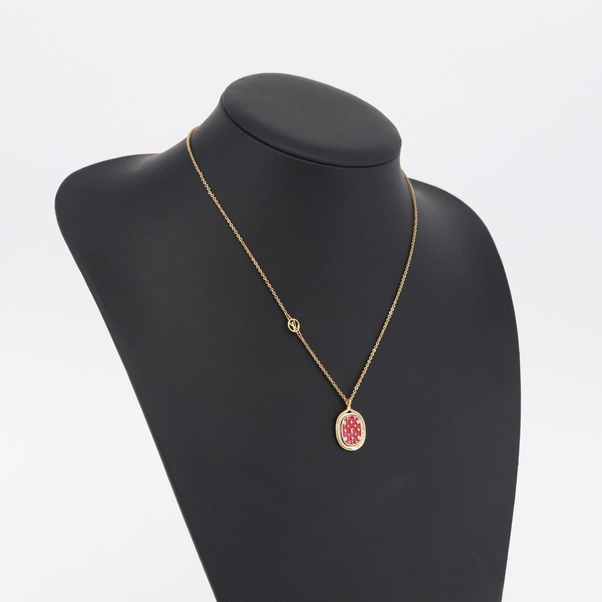 LOUIS VUITTON Collier Raydy Lucky Necklace Metal Gold Tone M64713 LV Auth LN103V
