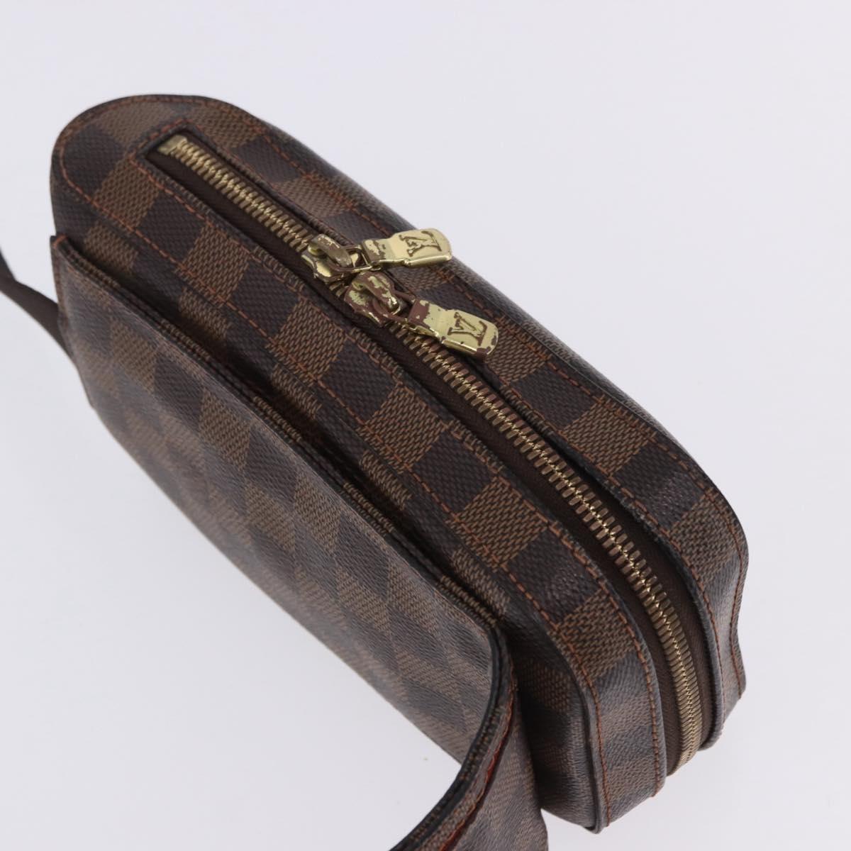 LOUIS VUITTON Damier Ebene Geronimos Shoulder Bag N51994 LV Auth LN135