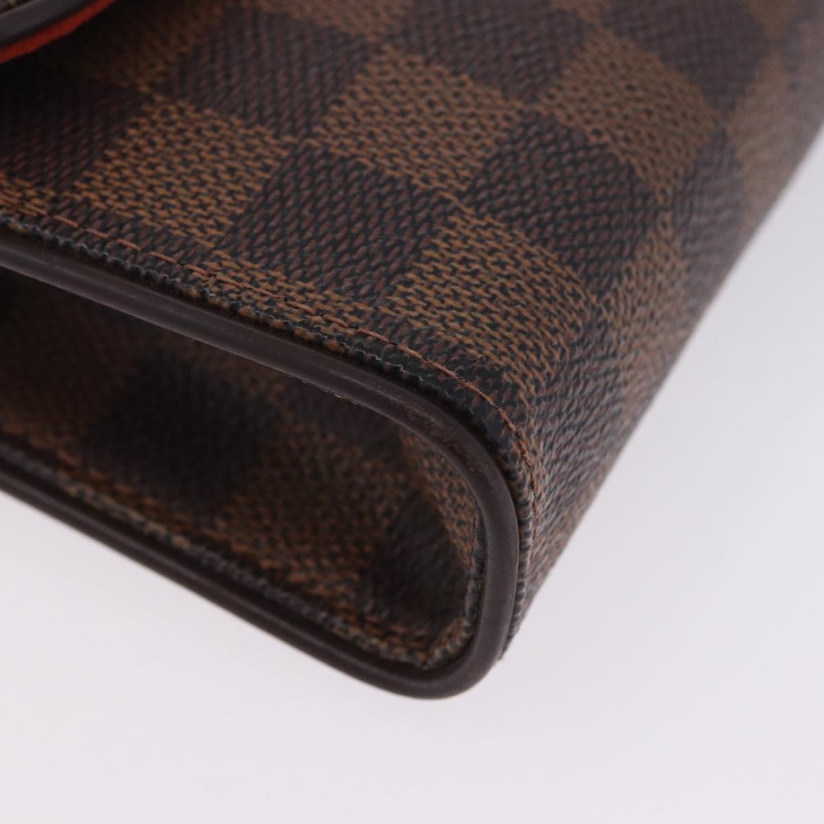 LOUIS VUITTON Damier Ebene Pochette Florentine Waist Bag N51856 LV Auth LN147V