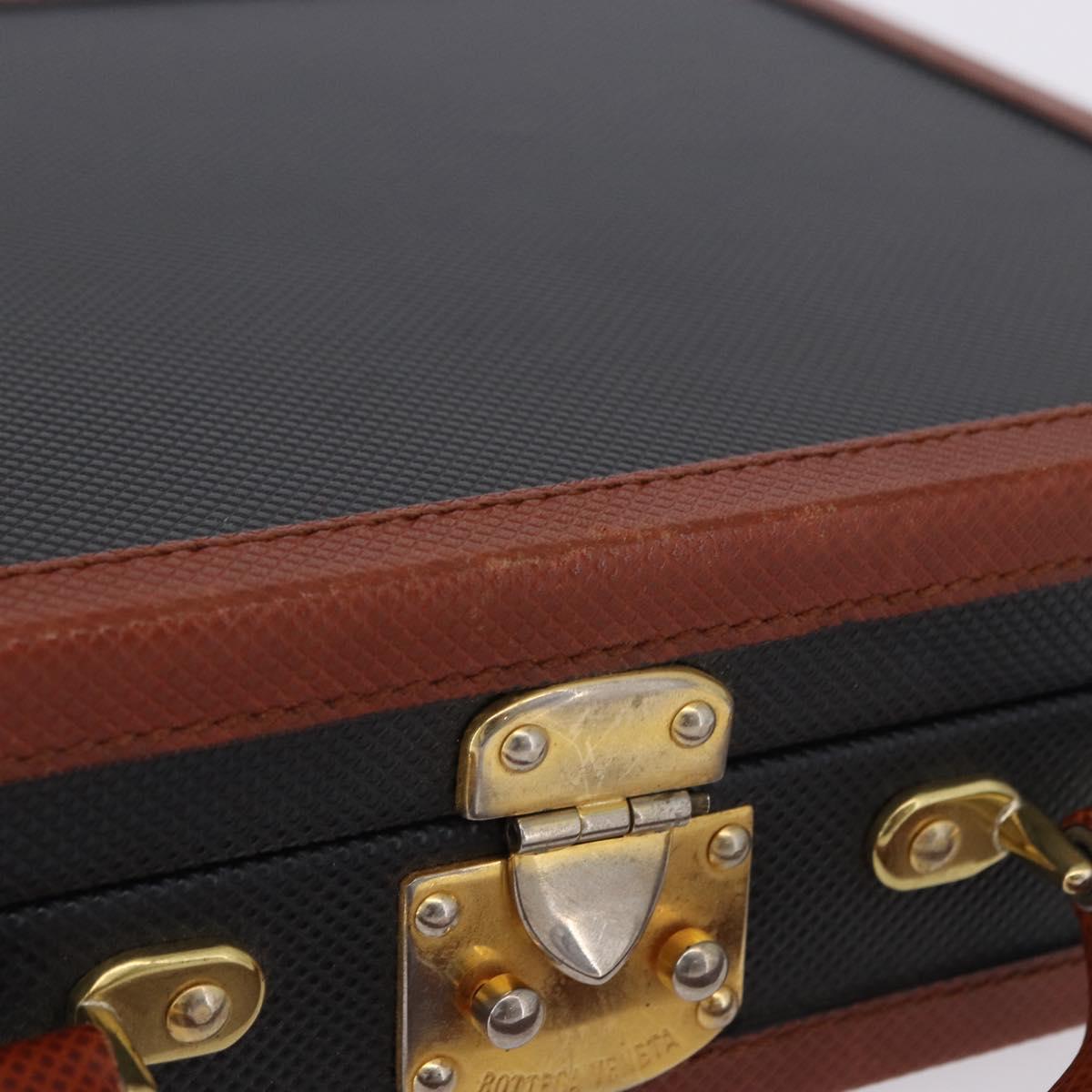 Vivienne Westwood Briefcase PVC Black Gold Auth LN161