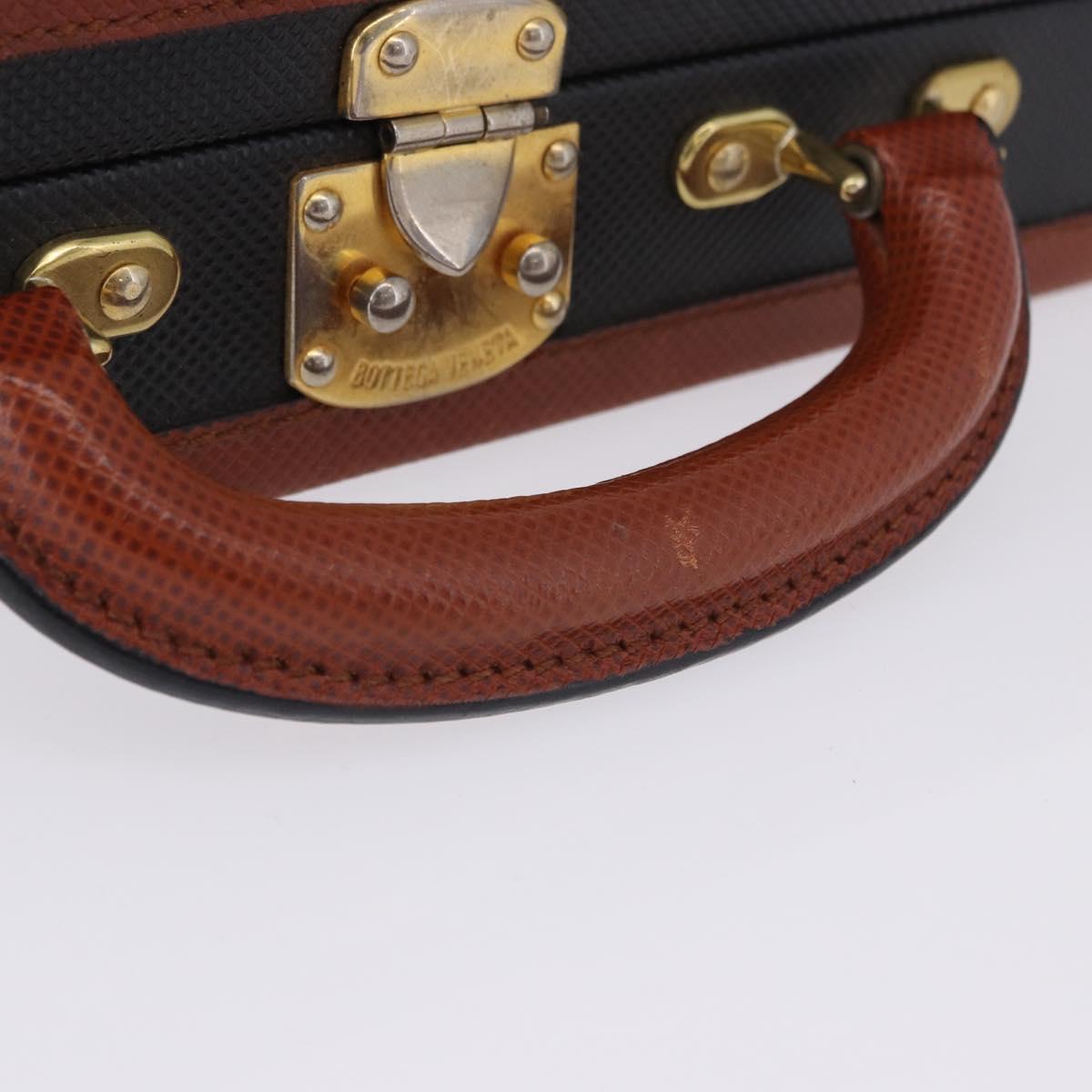 Vivienne Westwood Briefcase PVC Black Gold Auth LN161