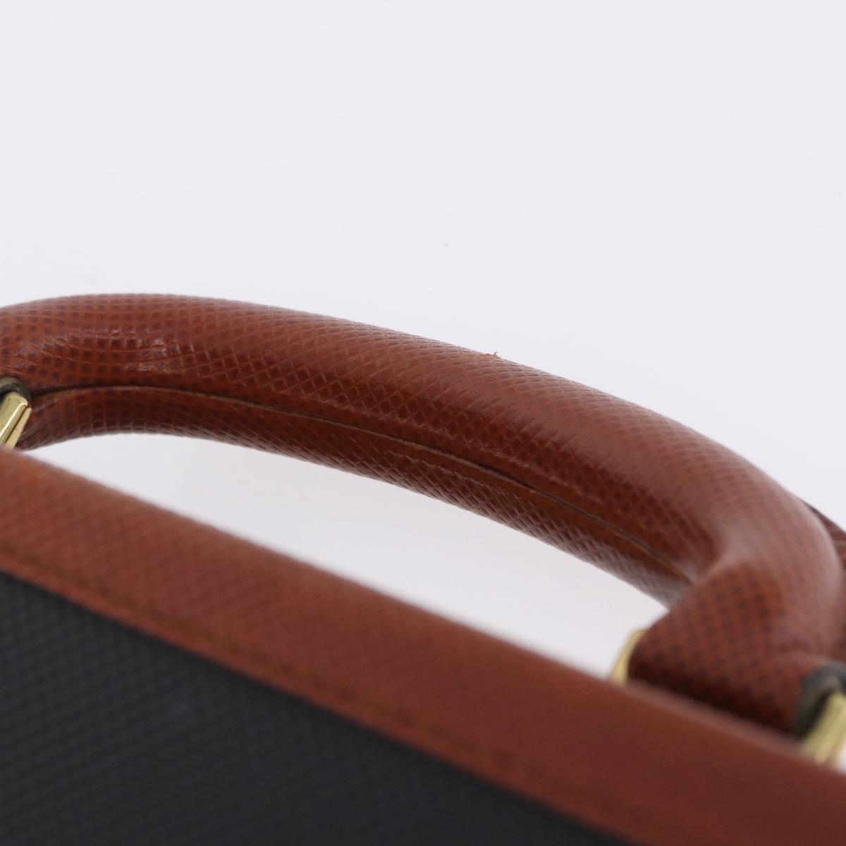 Vivienne Westwood Briefcase PVC Black Gold Auth LN161