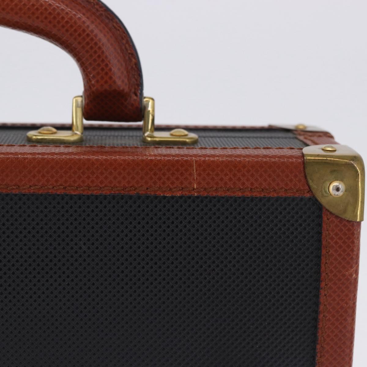 Vivienne Westwood Briefcase PVC Black Gold Auth LN161
