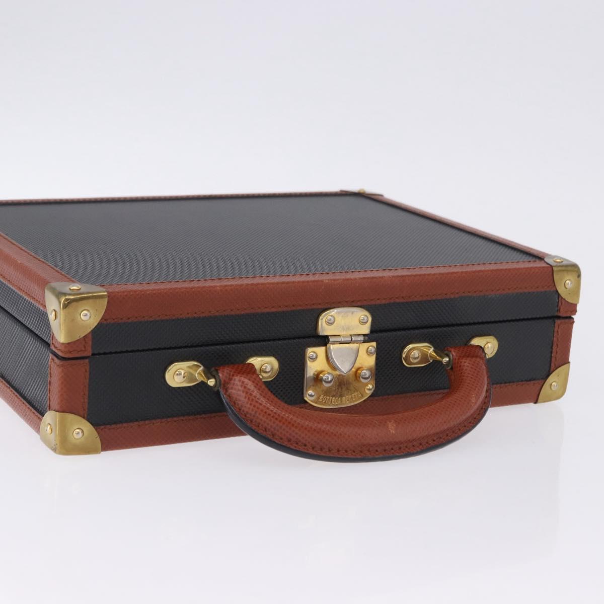 Vivienne Westwood Briefcase PVC Black Gold Auth LN161