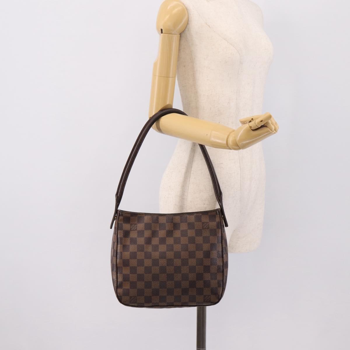 LOUIS VUITTON Damier Ebene Looping MM Shoulder Bag SPO LV Auth LN162