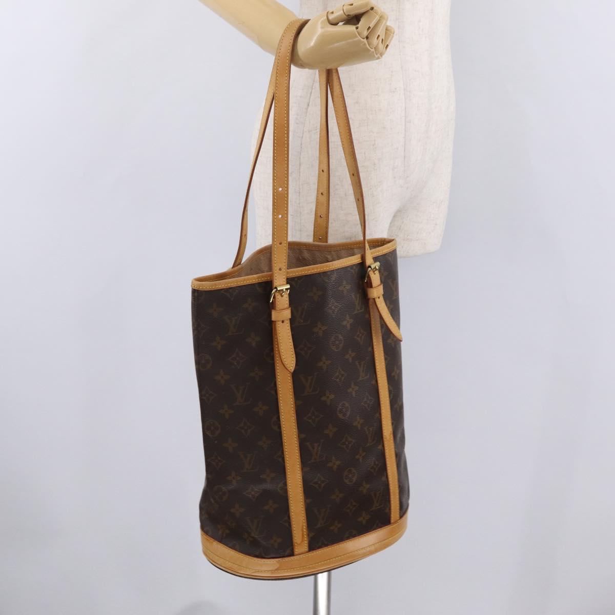 LOUIS VUITTON Monogram Bucket GM Shoulder Bag M42236 LV Auth LN164