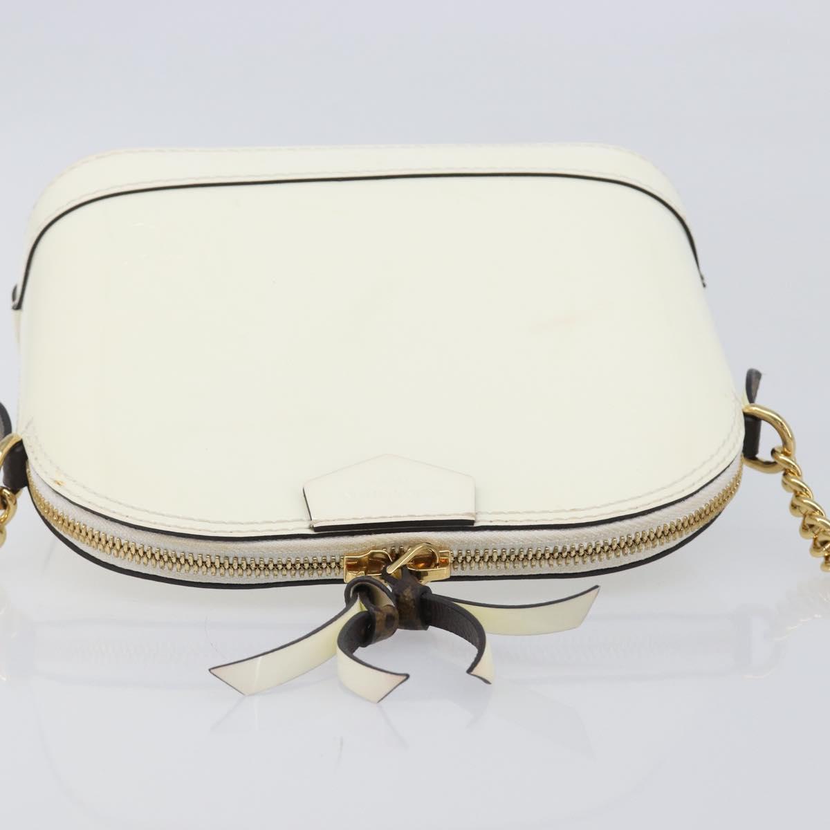 LOUIS VUITTON Monogram Vernis Miroir Alma Mini Bag Snow M52749 LV Auth LN166V