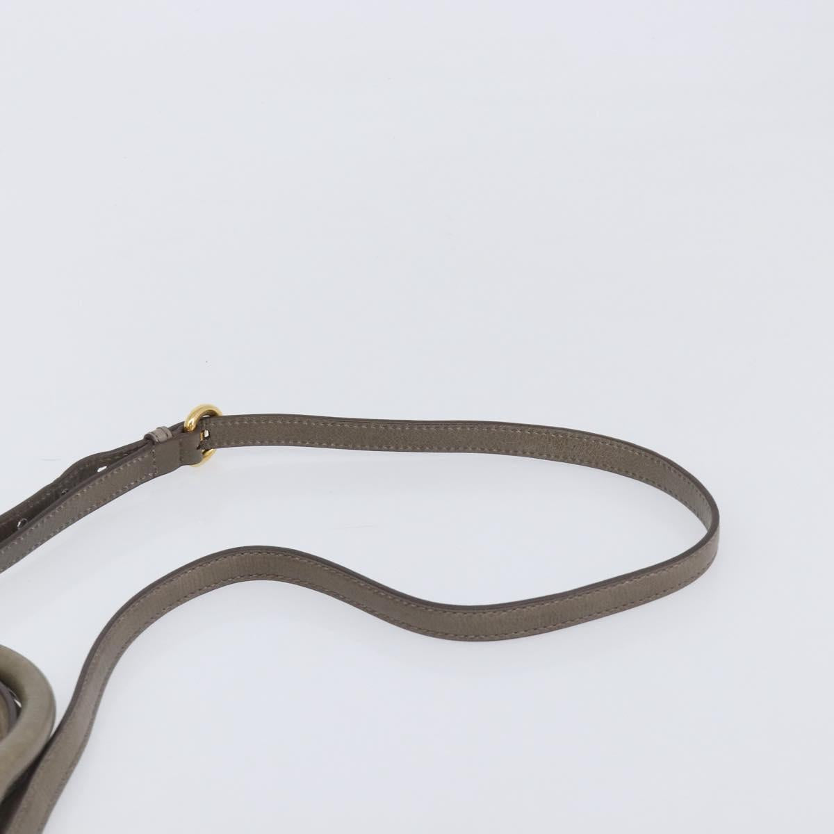Miu Miu Hand Bag Vitellolux 2way Brown Gold Auth LN167V