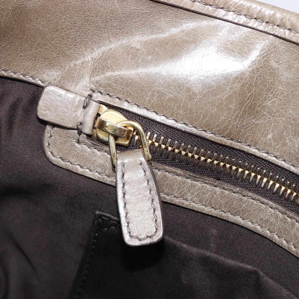 Miu Miu Hand Bag Vitellolux 2way Brown Gold Auth LN167V