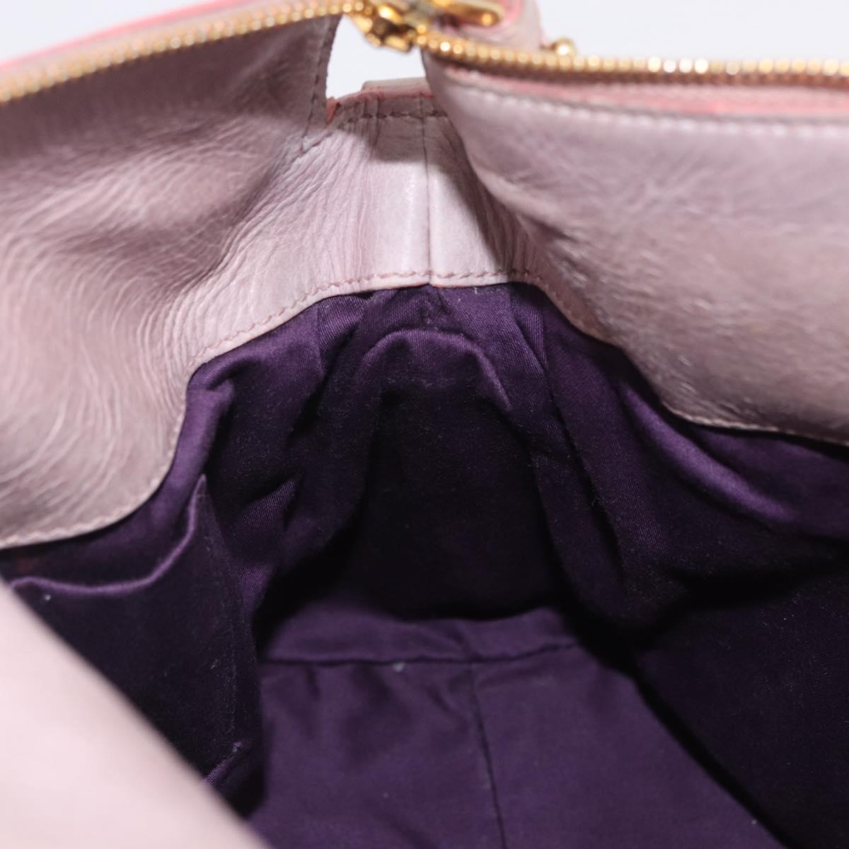 Miu Miu Hand Bag Vitellolux 2way Pink Gold Auth LN171V