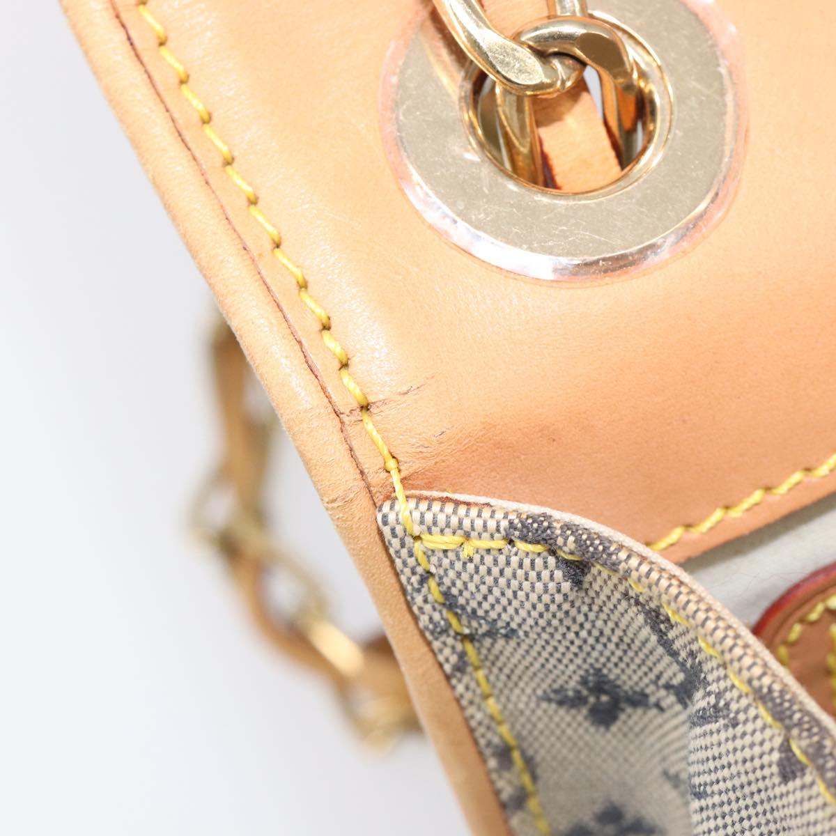 LOUIS VUITTON Monogram Mini Camille Chain Bag Blue M92002 LV Auth LN175A