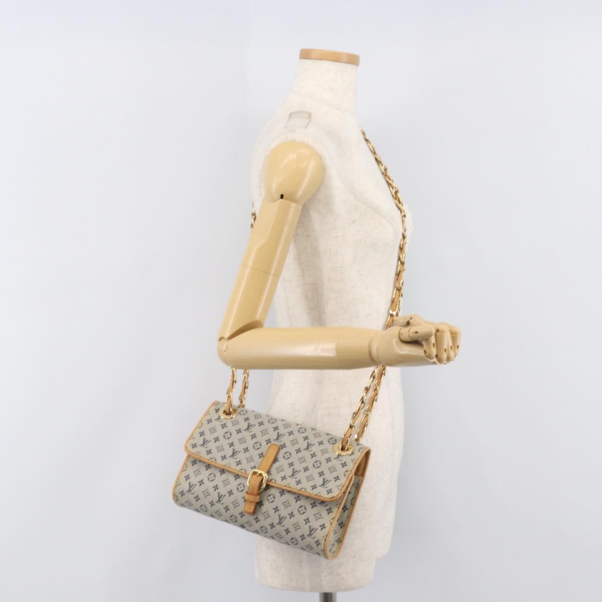 LOUIS VUITTON Monogram Mini Camille Chain Bag Blue M92002 LV Auth LN175A
