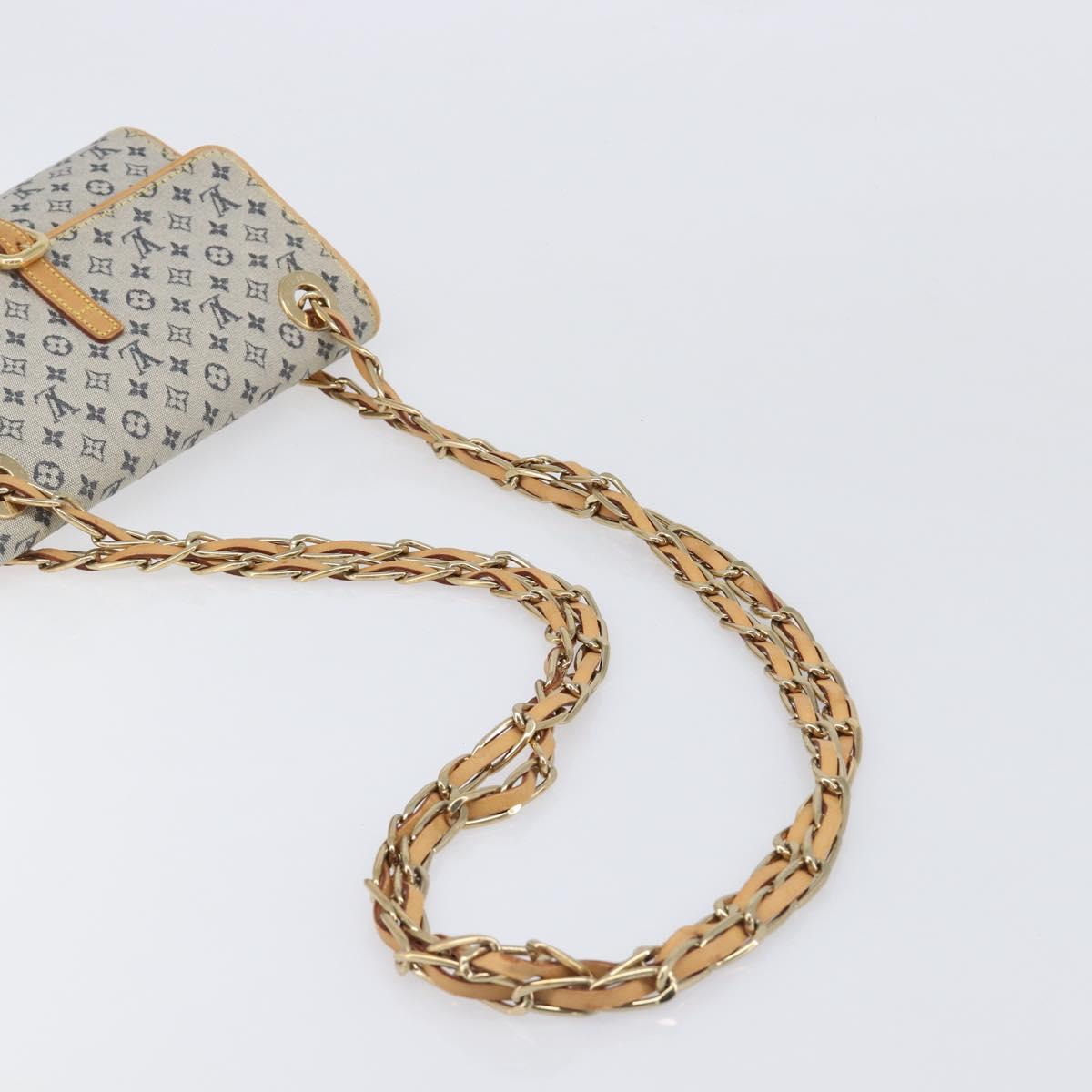 LOUIS VUITTON Monogram Mini Camille Chain Bag Blue M92002 LV Auth LN175A