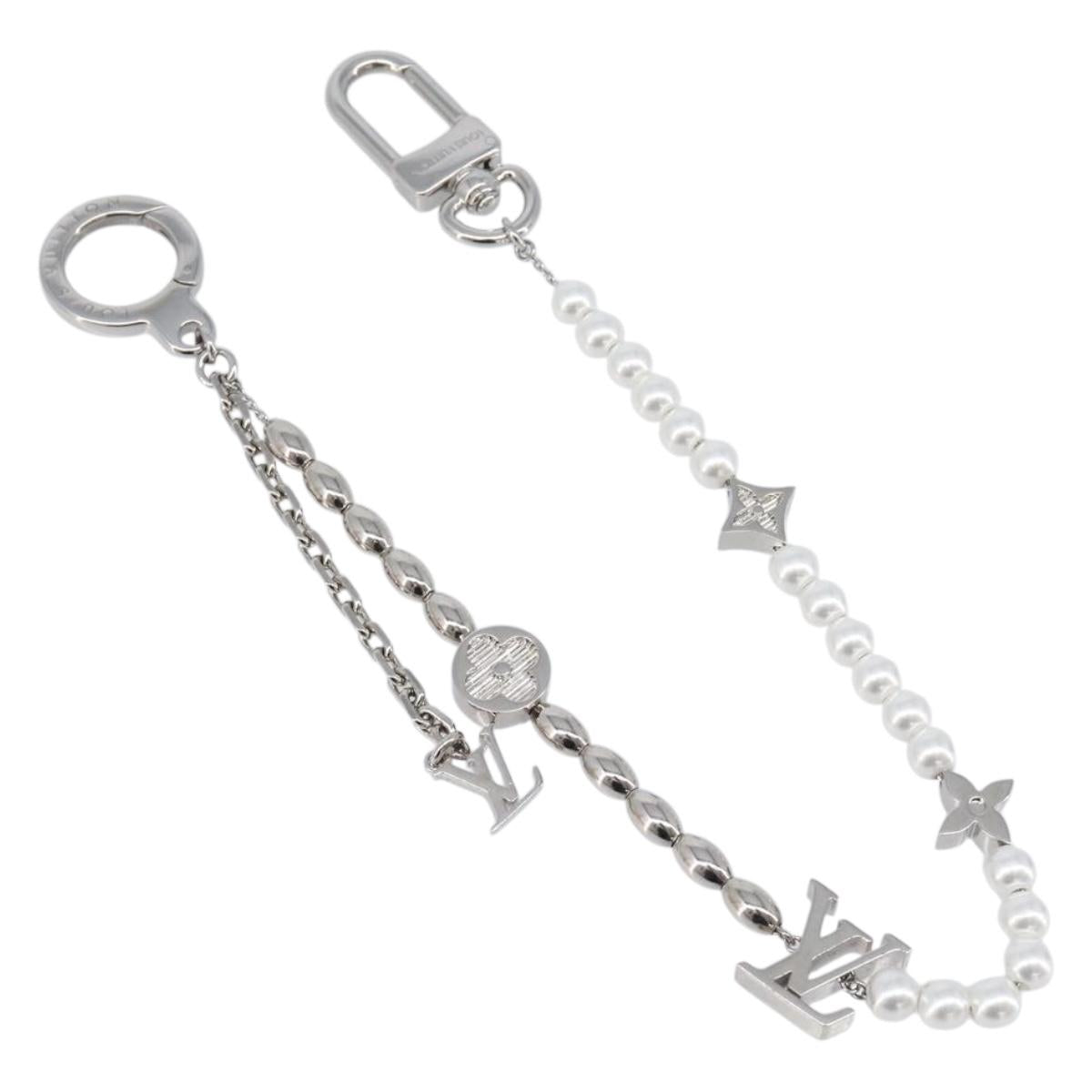 LOUIS VUITTON Bag Charm Chain Belt Pearl Fusion Key Holder M01947 LV Auth LN177M