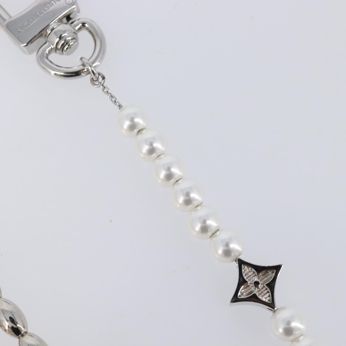 LOUIS VUITTON Bag Charm Chain Belt Pearl Fusion Key Holder M01947 LV Auth LN177M