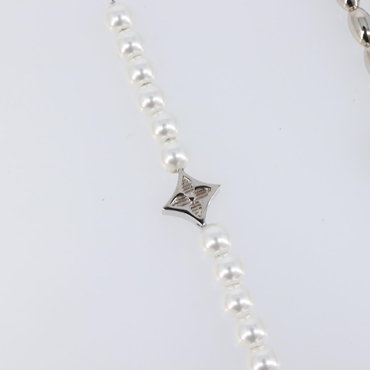LOUIS VUITTON Bag Charm Chain Belt Pearl Fusion Key Holder M01947 LV Auth LN177M