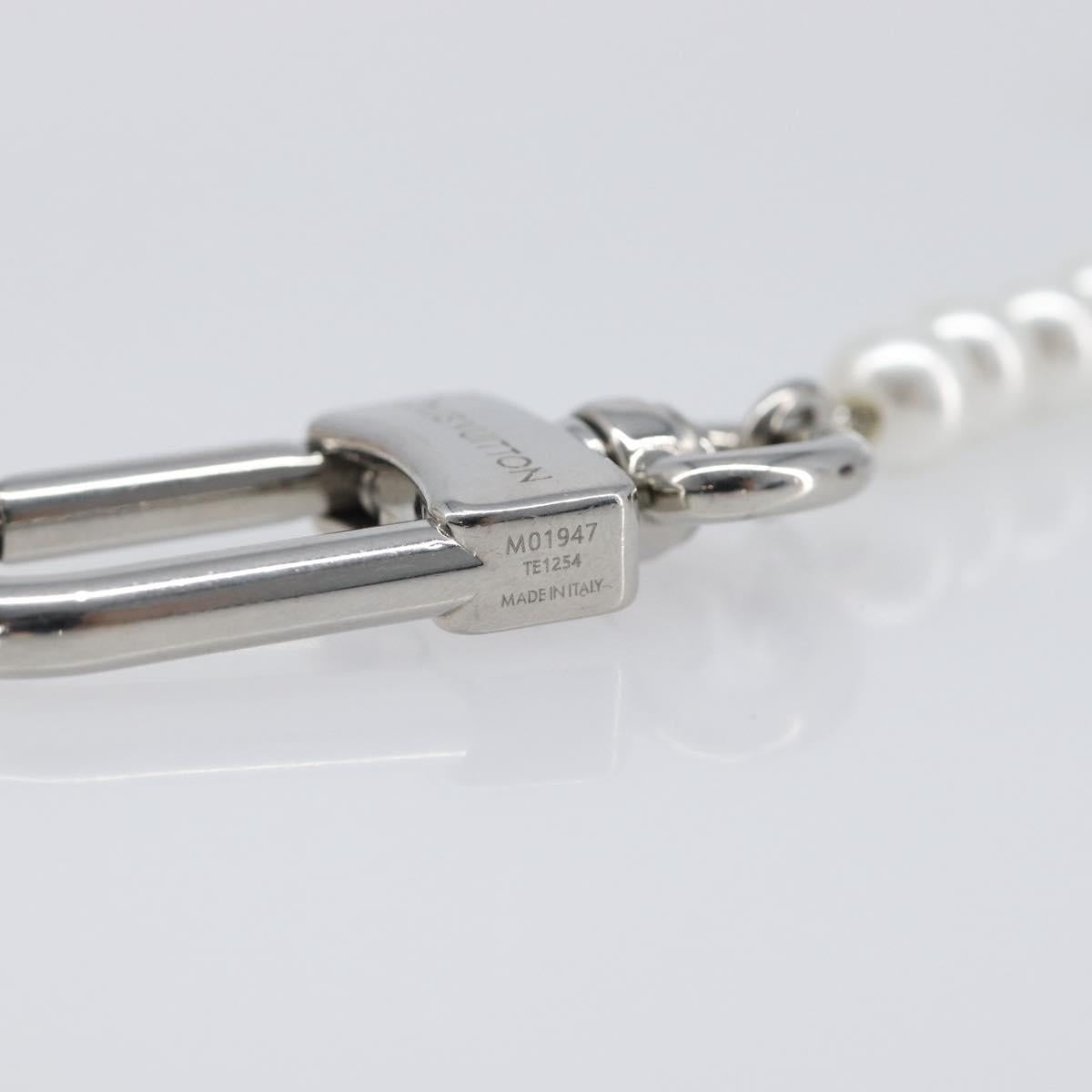 LOUIS VUITTON Bag Charm Chain Belt Pearl Fusion Key Holder M01947 LV Auth LN177M